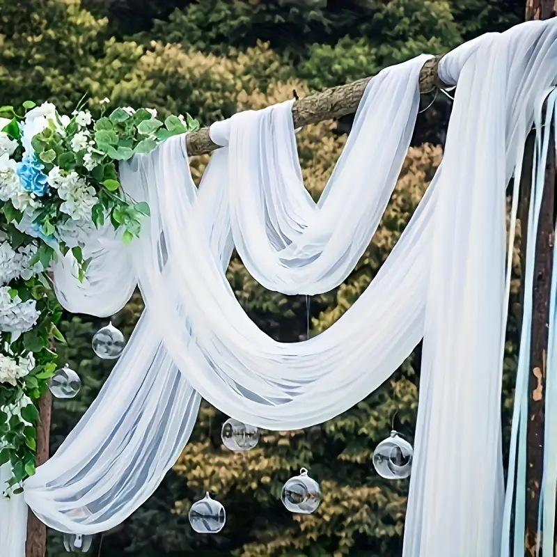 Chair Sash Organza - 5/10 メートル薄手のクリスタルウェディングチュールロールオーガンザ生地結婚式誕生日パーティーの背景の装飾 DIY 結婚式オーガンザ椅子サッシ