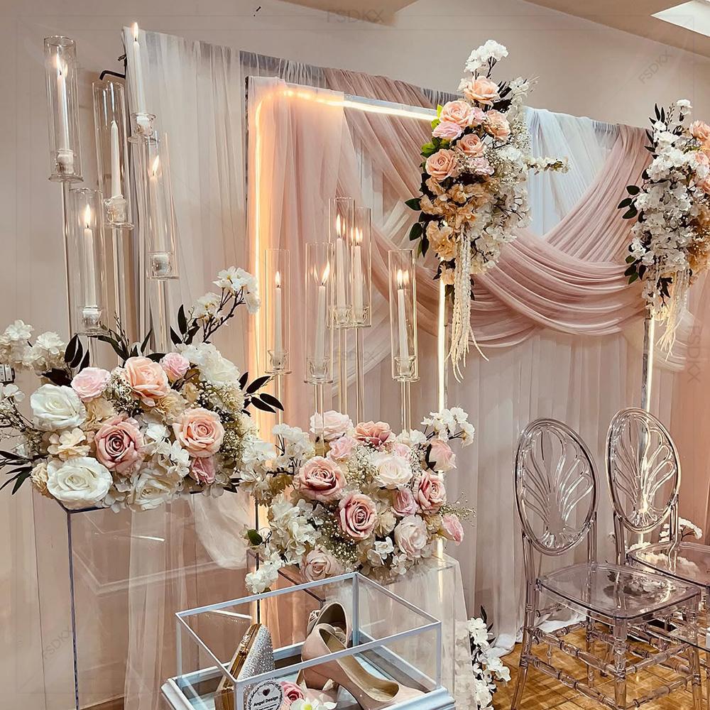 Wedding Backdrop Curtain - 卸売 高級 カスタムメイド 計測対応 ホワイト ドレープ