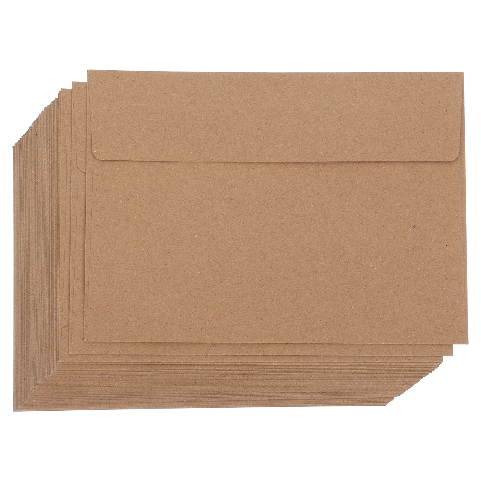 Wedding Envelopes - 50 個ヴィンテージクラフト紙ビジネス封筒セルフシーリング V フラップ封筒結婚式の招待状グリーティングカードホリデー用