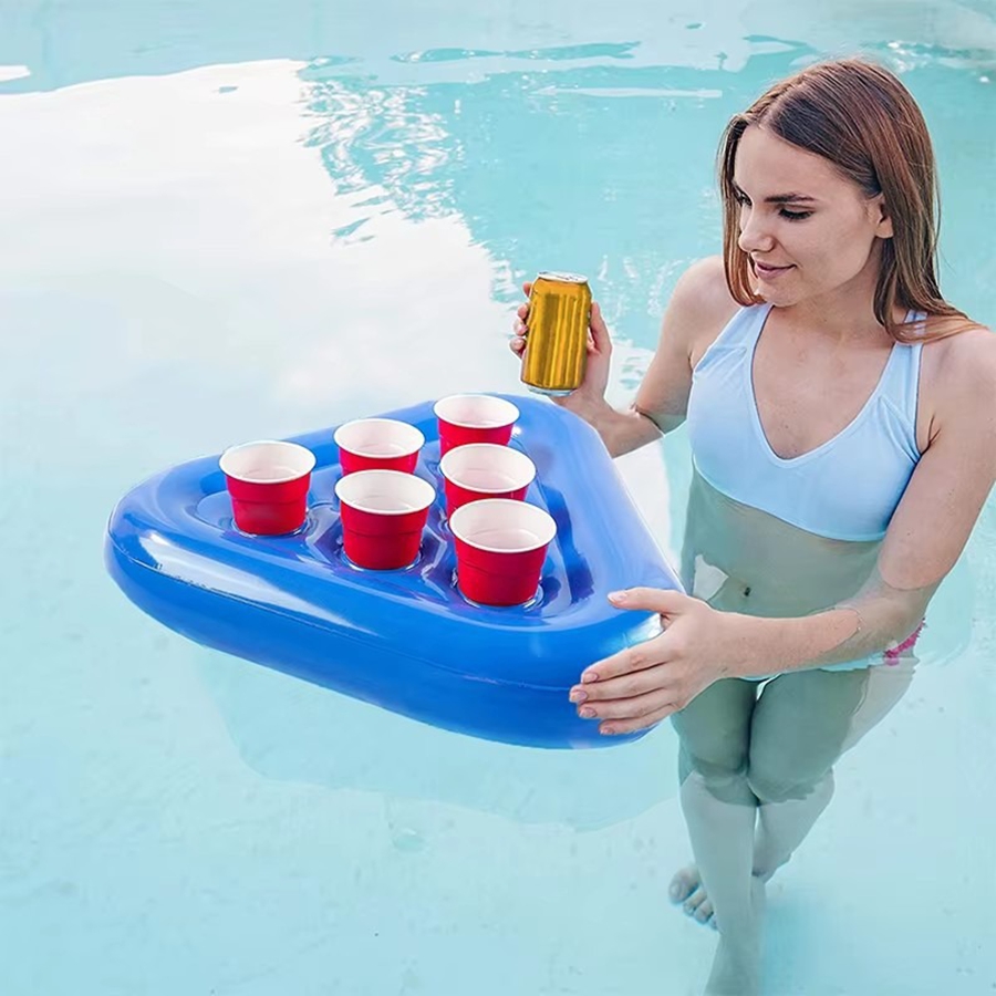 Wedding Water Supply - 夏のプールパーティー三角カップホルダー 6 穴ビールホルダーウォーターコースタークールサマーカーニバルハワイパーティー用品