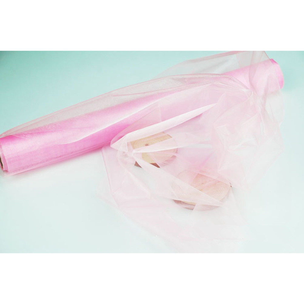 Chair Sash Organza - 900Mオーガンザロール生地ライトピンクウェディングパーティーデコレーションチェアボウテーブルランナーサッシュファインシアーオーガンザウェディングデコレーション用