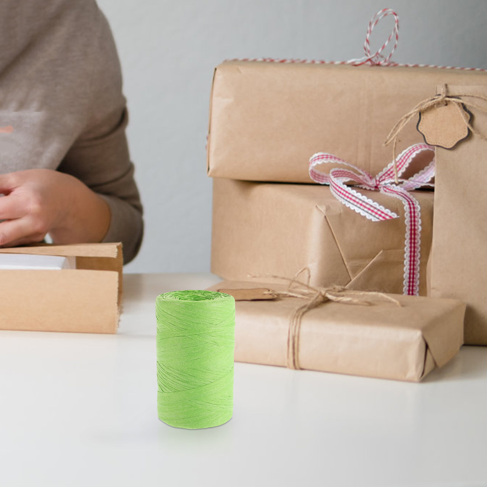 ラフィアペーパーリボン カラフルな包装紐 ブーケラッピング  - Papercraft Supply Ribbon のレビューと価格