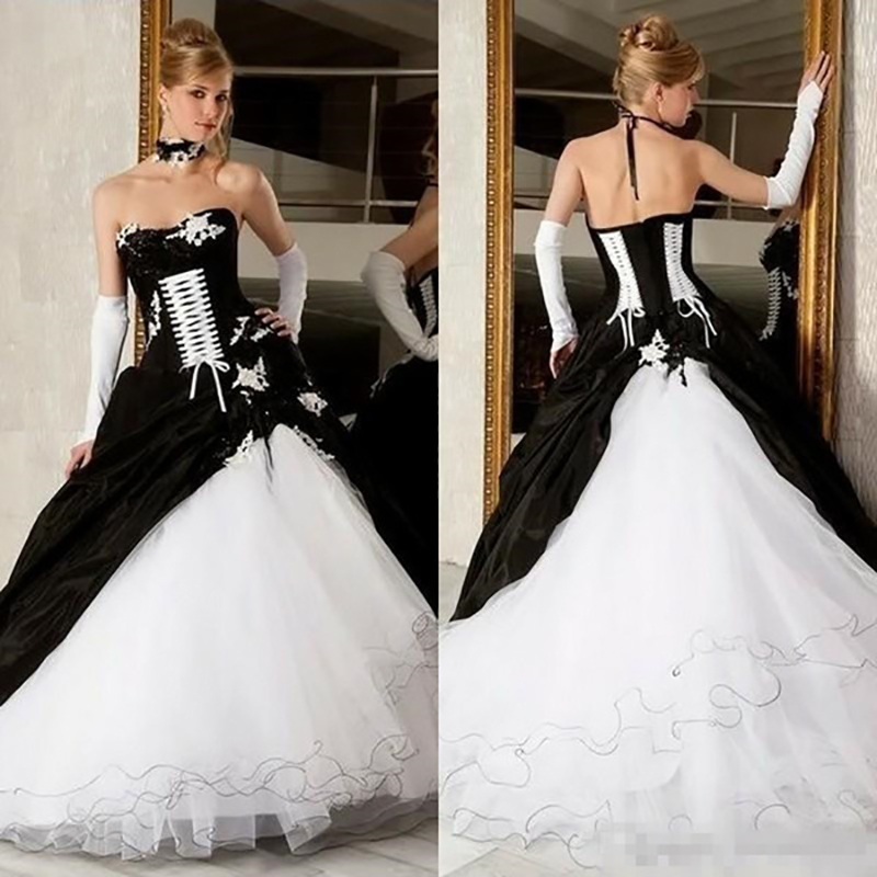 カスタマイズされたヴィンテージ黒と白のウェディングドレスボー - Bridal Sash Ribbon のレビューと価格