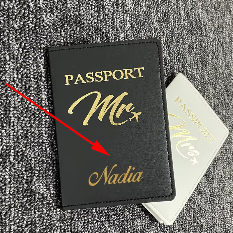 新しいパーソナライズされたパスポートカバー名前付きカップル旅 - Wedding Card Box のレビューと価格