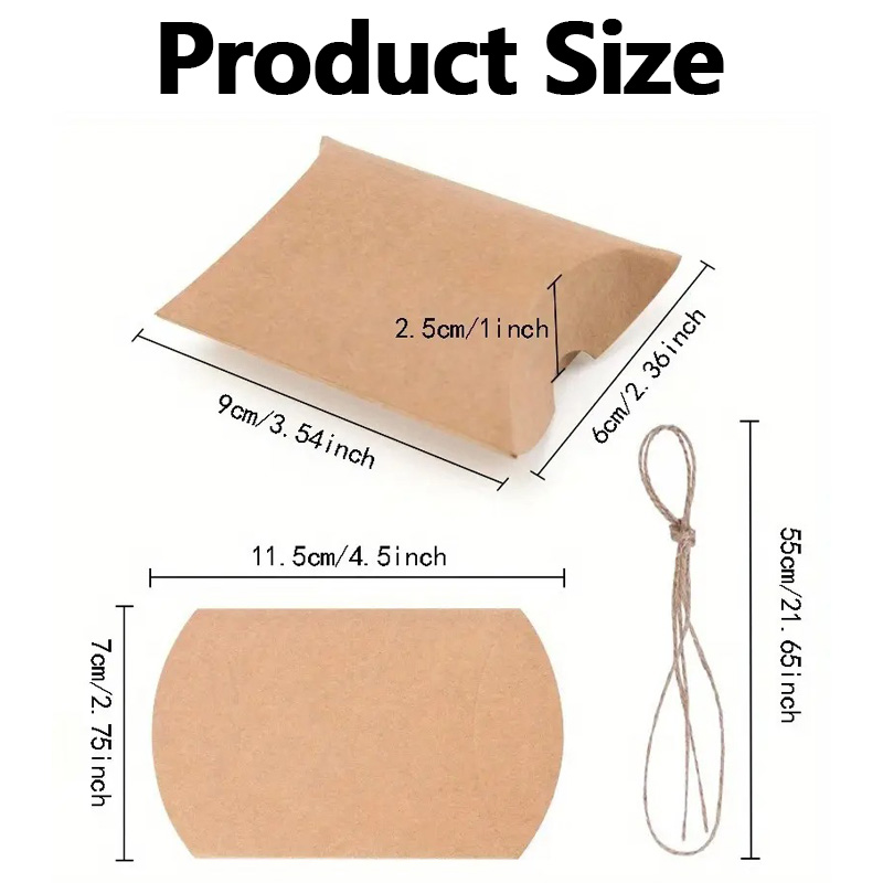 50/100 個マルチカラークラフト紙枕箱クリスマスクラフト - Wedding Supply.Box のレビューと価格