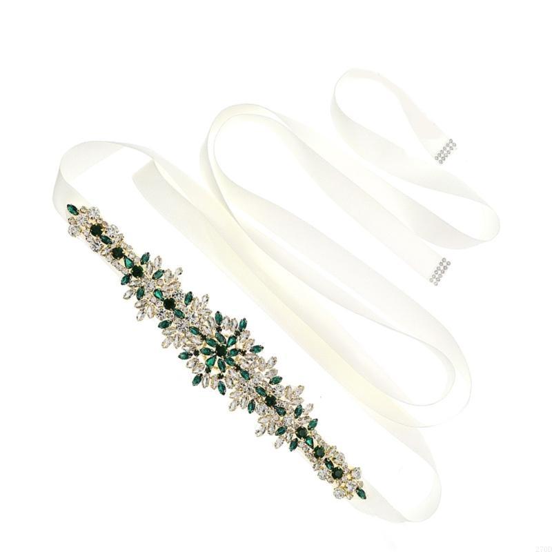 豪華なクリスタルウェディングサッシュラインストーンリボンベル - Bridal Sash Ribbon のレビューと価格