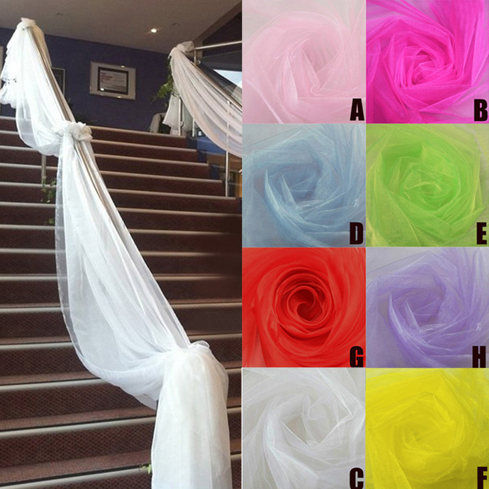 結婚式の装飾用のクリスタルオーガンザチュールロール,誕生日パ - Chair Sash Organza のレビューと価格