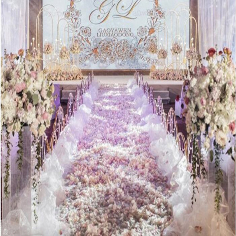 エレガントな白いウェディングデコレーション、雪の糸の紐、パー - Aisle Runner White のレビューと価格