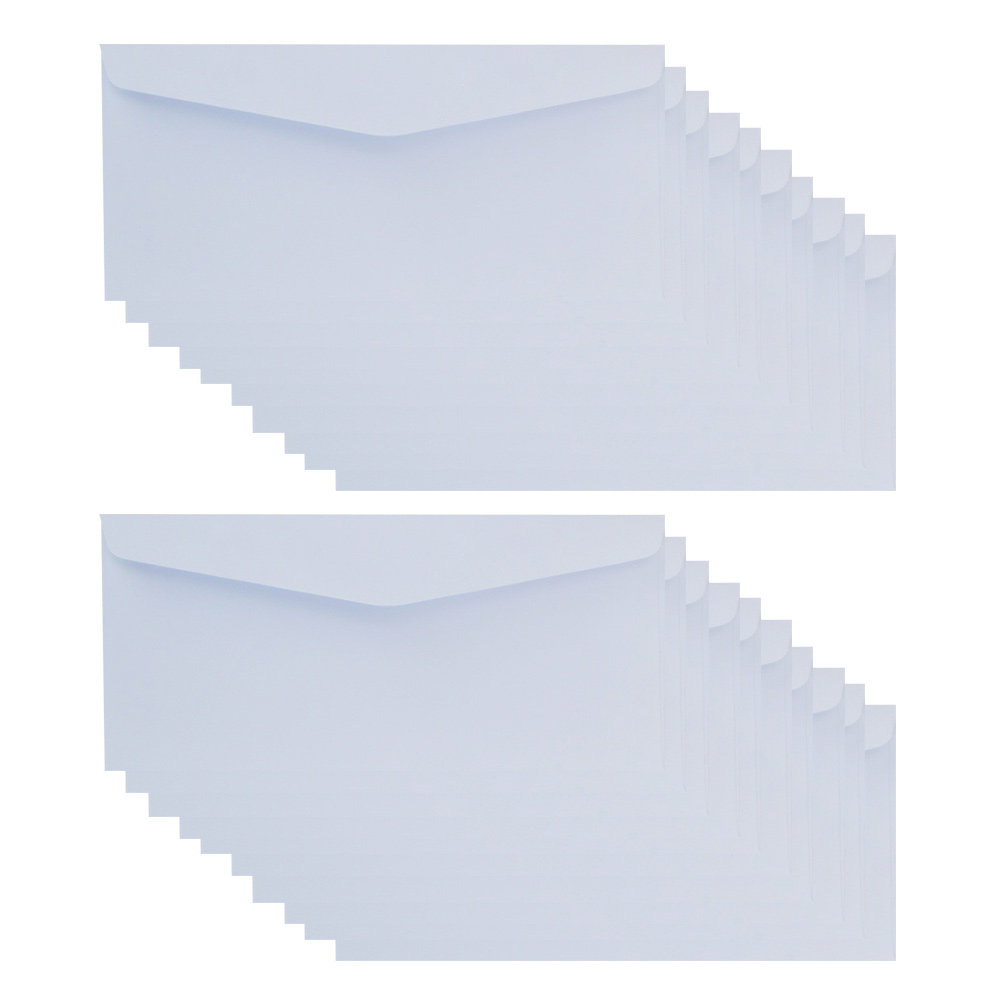 20枚入り無地封筒 厚紙製 セキュリティファイル収納 レター - Wedding Envelopes のレビューと価格