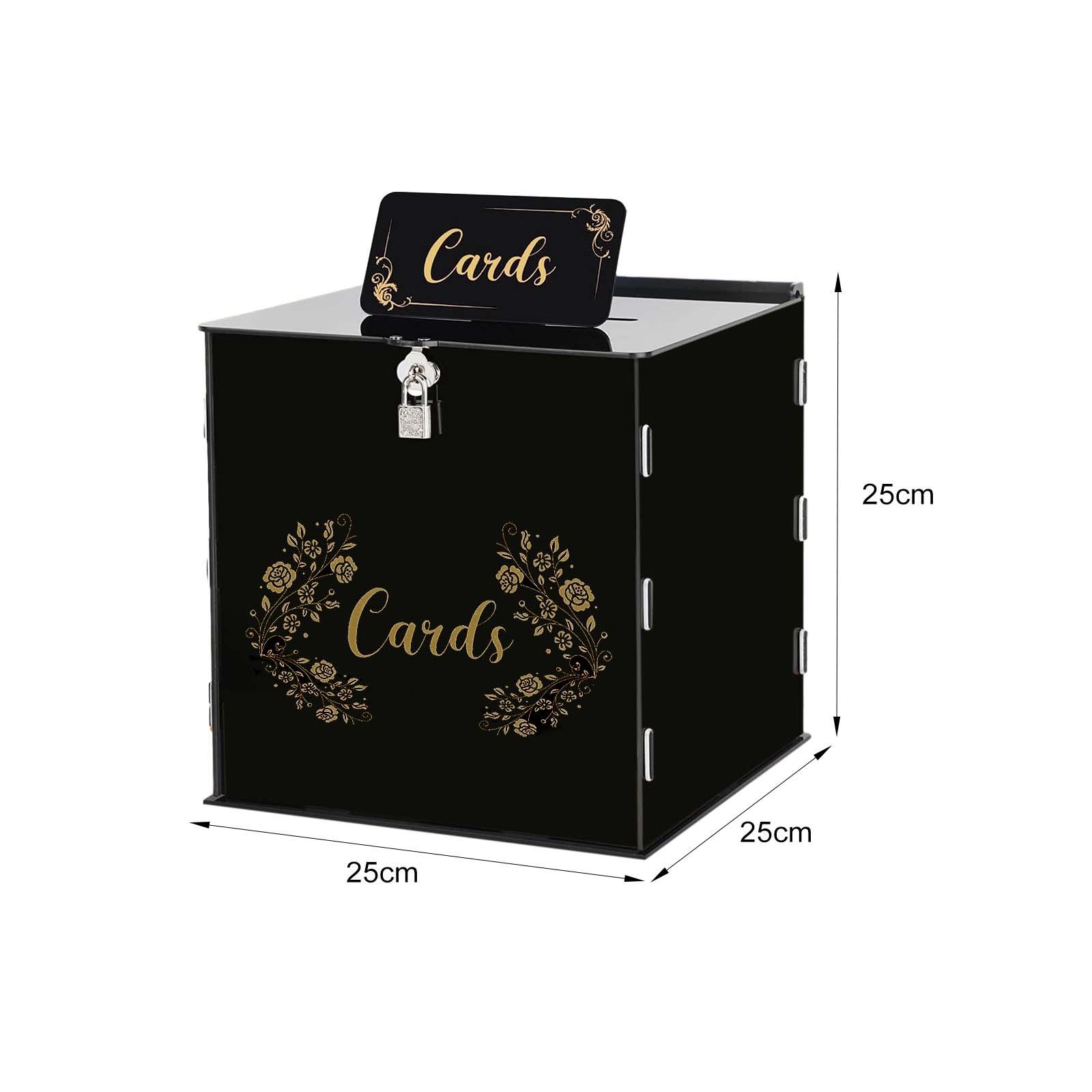 アクリル製結婚祝いカードボックス、お金ギフトホルダーボックス - Wedding Card Box のレビューと価格