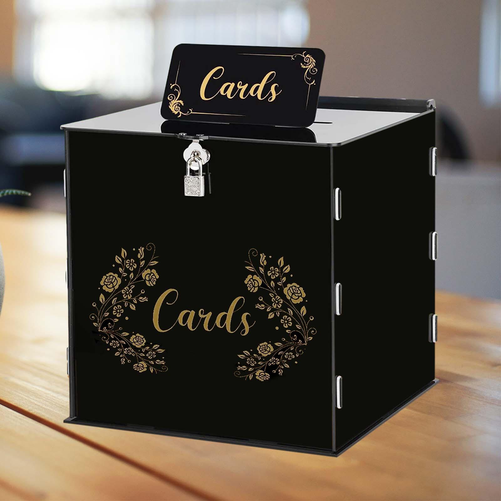アクリル製結婚祝いカードボックス、お金ギフトホルダーボックス - Wedding Card Box のレビューと価格