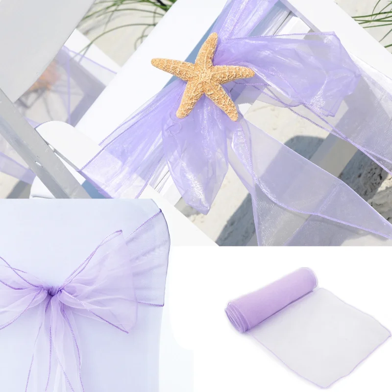 ウェディングチェアデコレーション オーガンザチェアサッシュ  - Chair Sash Organza のレビューと価格