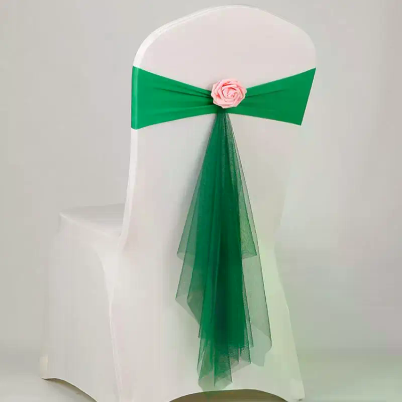 オーガンザチェアカバー、フラワー、スパンデックス、オーガンザ - Chair Sash Organza のレビューと価格