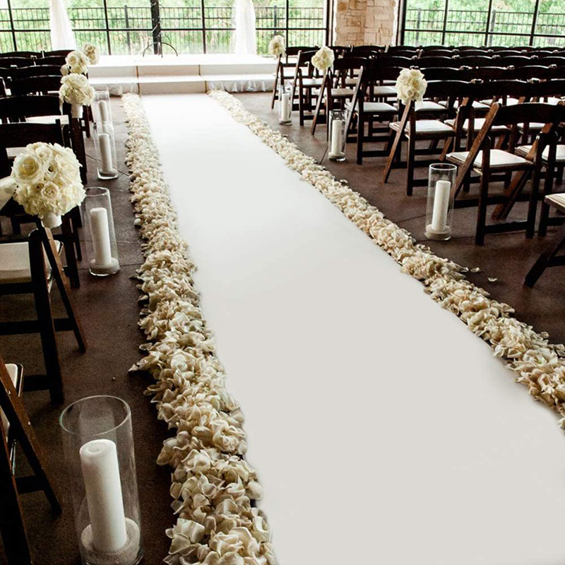 結婚式の通路のランナーパーティー誕生日お祝い賞イベント結婚式 - Aisle Runner White のレビューと価格