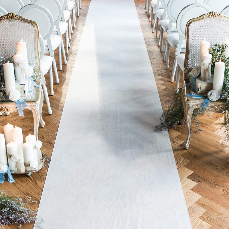 滑り止め不織布ウェディングカーペット ホワイトカーペット パ - Aisle Runner White のレビューと価格