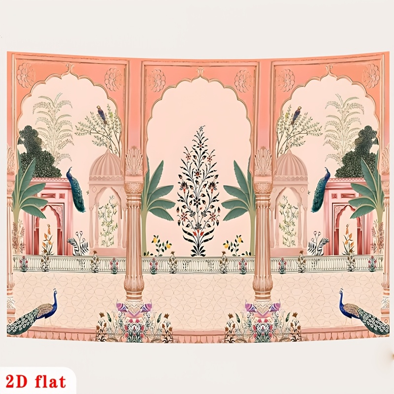華やかなムガル風花柄孔雀の背景幕、結婚式パーティーイベント装 - Wedding Backdrop Curtain のレビューと価格
