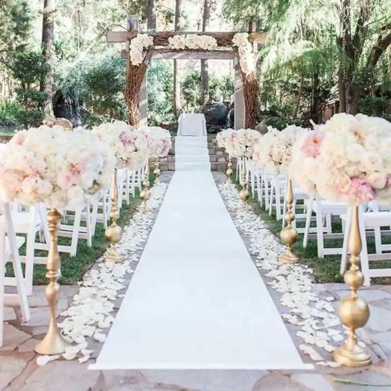 カスタムの結婚式のカーペット,屋外の装飾,不織布,パーティー - Aisle Runner White のレビューと価格