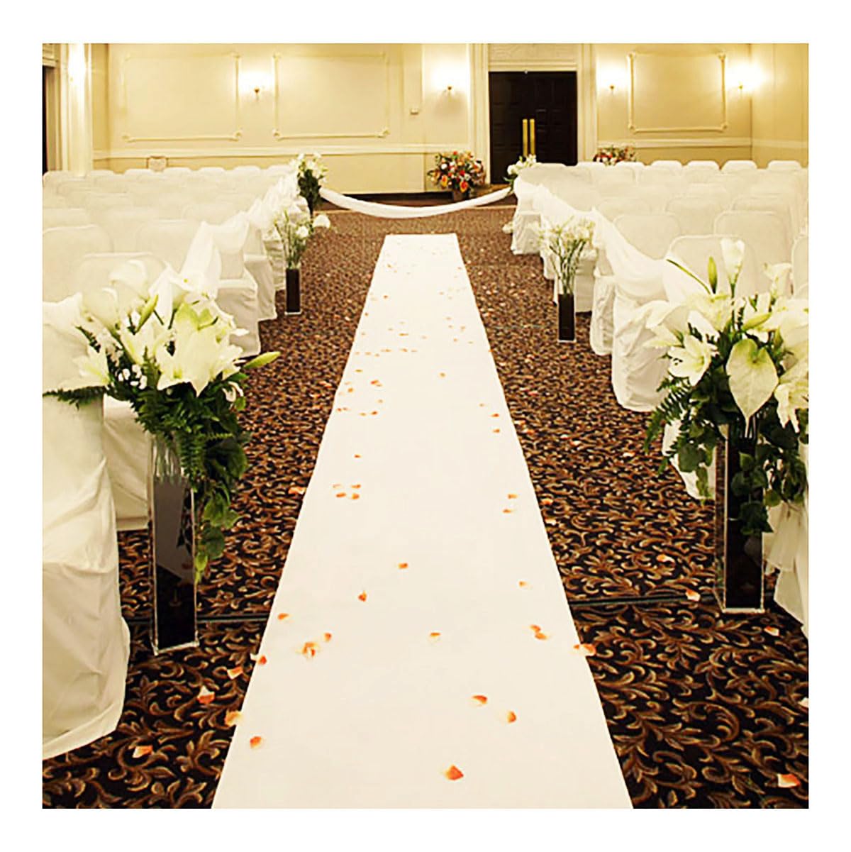 結婚式用の滑り止めカーペット,ホテルの廊下や宴会用の白いカー - Aisle Runner White のレビューと価格