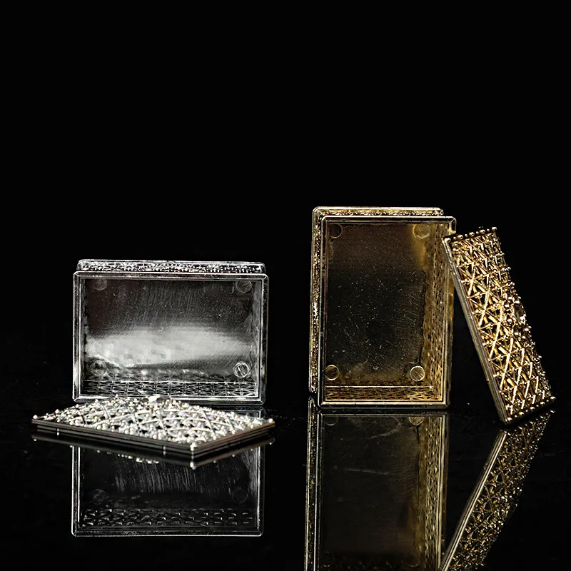 24 ピース/セットゴールドとシルバーのプラスチック金箔ケー - Wedding Supply.Box のレビューと価格