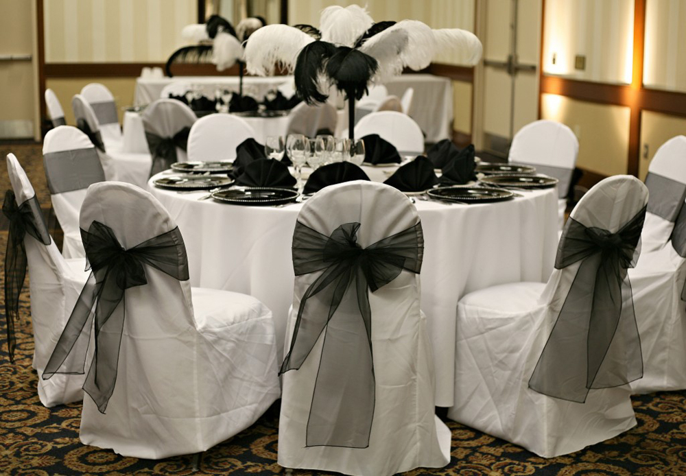 新しい椅子弓50ピース/ロット黒オーガンザ椅子サッシ結婚式や - Chair Sash Organza のレビューと価格